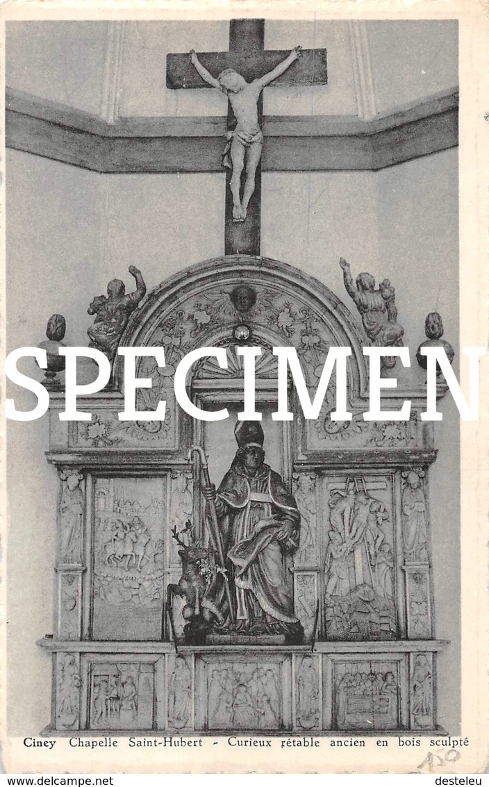 Chapelle Saint-Hubert - Curieux Rétable Ancien En Bois Sculpté - Ciney - Ciney