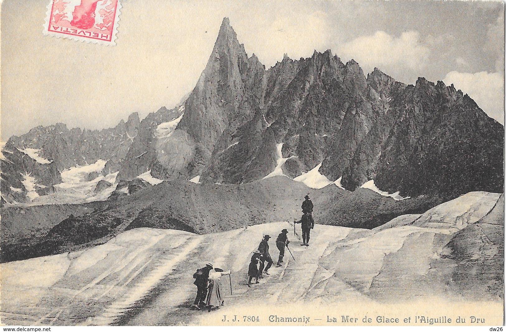 Alpinisme - Chamonix, La Mer De Glace Et L'Aiguille Du Dru - Edition Jullien Frères, Carte J.J. N° 7804 Non Circulée - Alpinisme