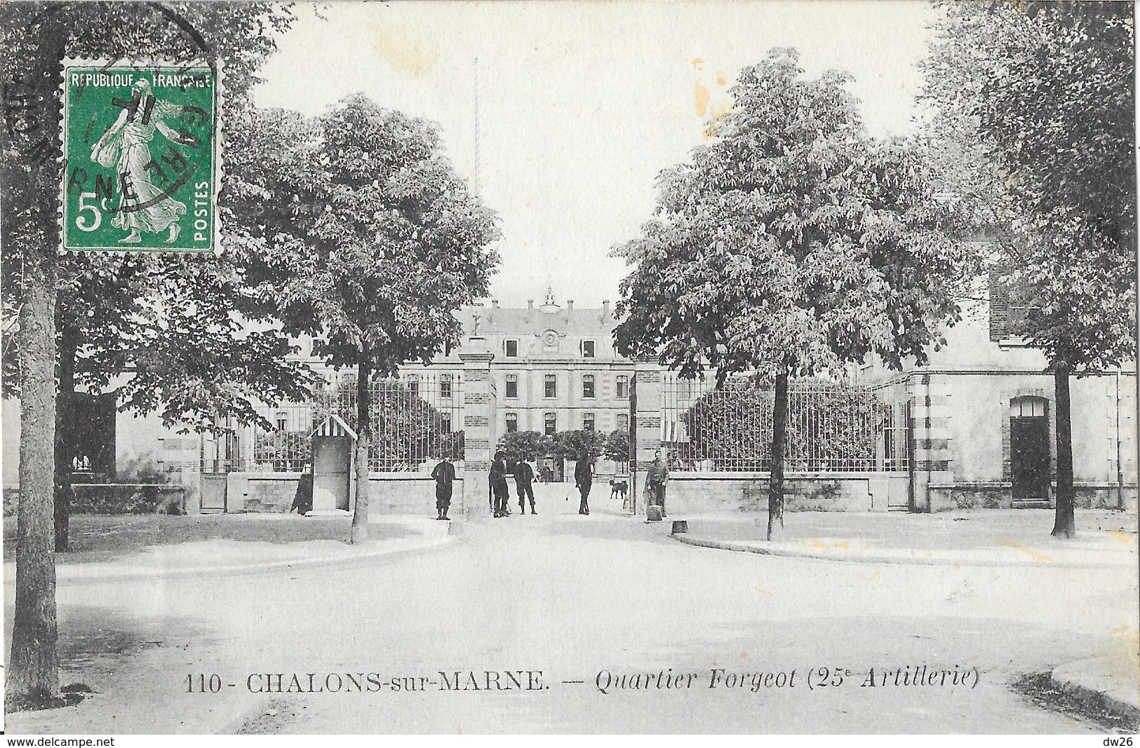 Caserne: Châlons-sur-Marne, Quartier Forgeot (25e Artillerie) Entrée - Carte N° 110 - Barracks