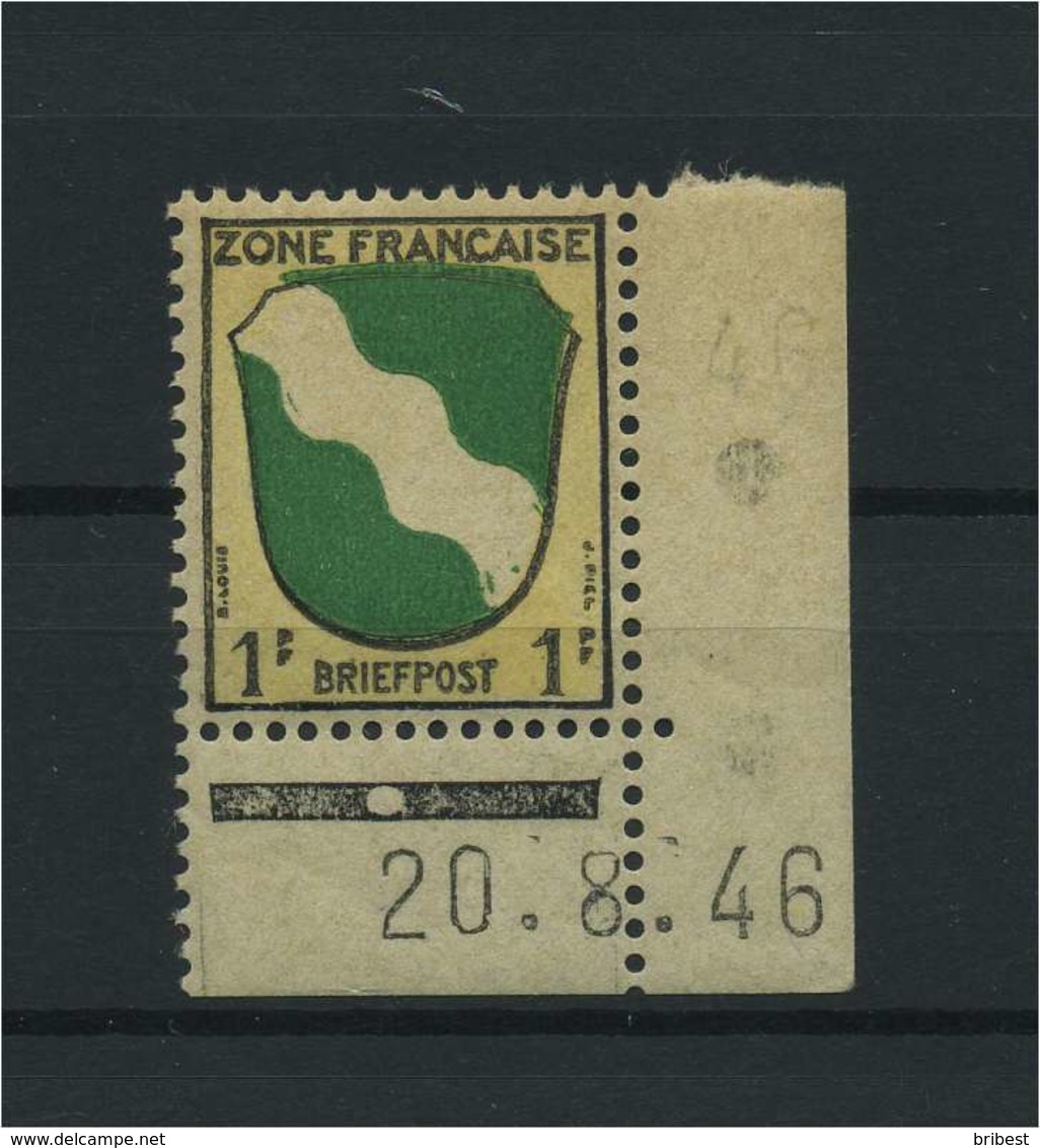 FRZ.ZONE 1945 Nr 1 Bru Postfrisch (119290) - Sonstige & Ohne Zuordnung