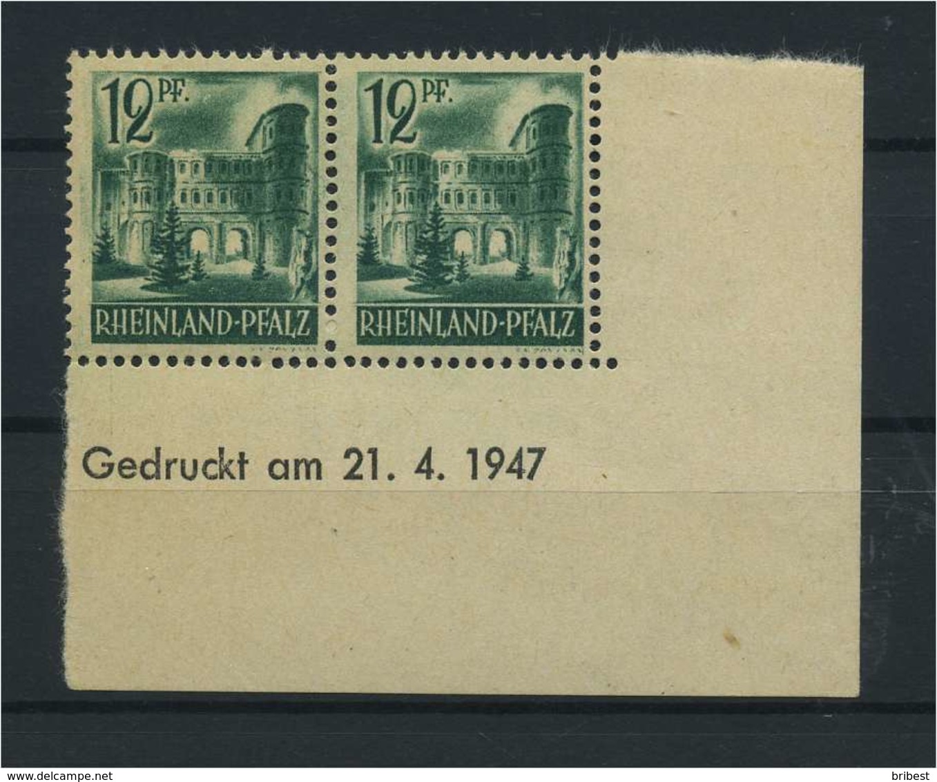 FRZ.ZONE - RH.-PFALZ 1948 Nr 4 Bru Postfrisch (119301) - Sonstige & Ohne Zuordnung