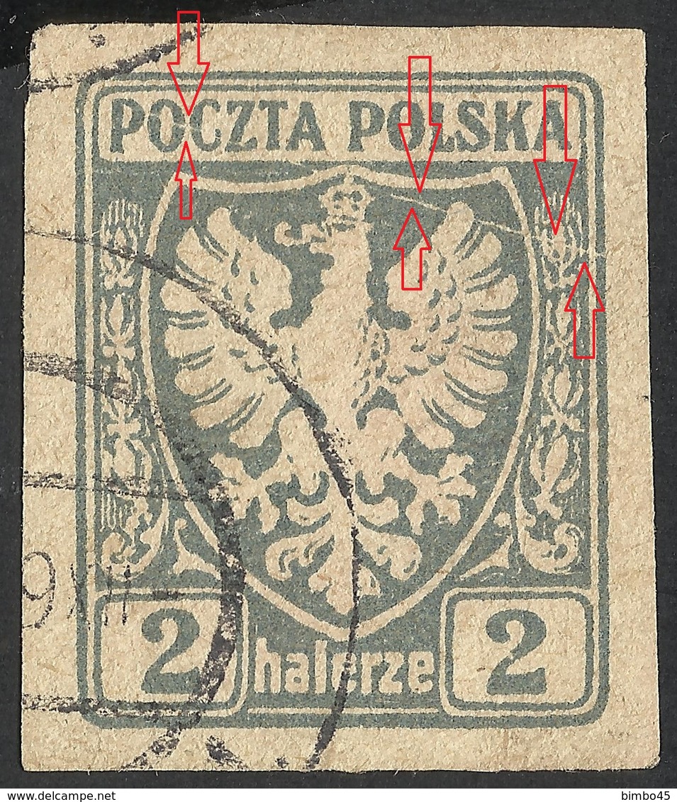 ERORRS POLAND 1919 USED - Abarten & Kuriositäten