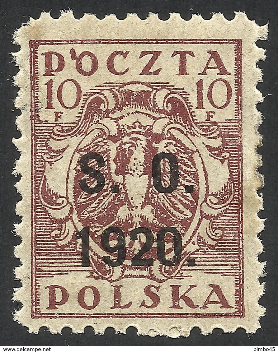 ERRORS--POLAND OVERPRINT 1920 MH - Variétés & Curiosités