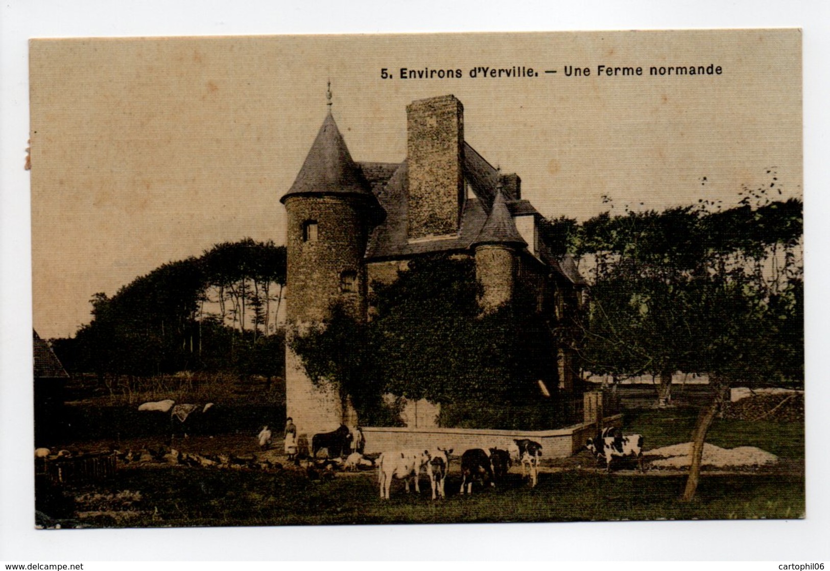 - CPA Environs D'Yerville (76) - Une Ferme Normande 1907 (avec Personnages) - Edition Geoffrey N° 5 - - Yerville