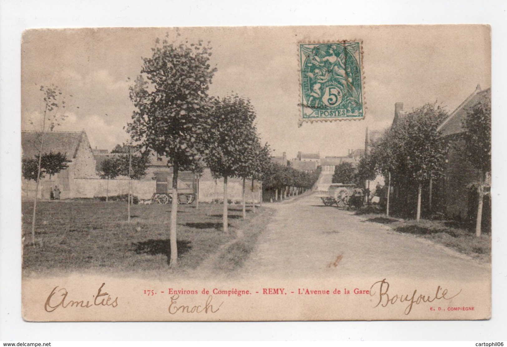 - CPA REMY (60) - L'Avenue De La Gare 1904 - Edition E. D. 175 - - Autres & Non Classés