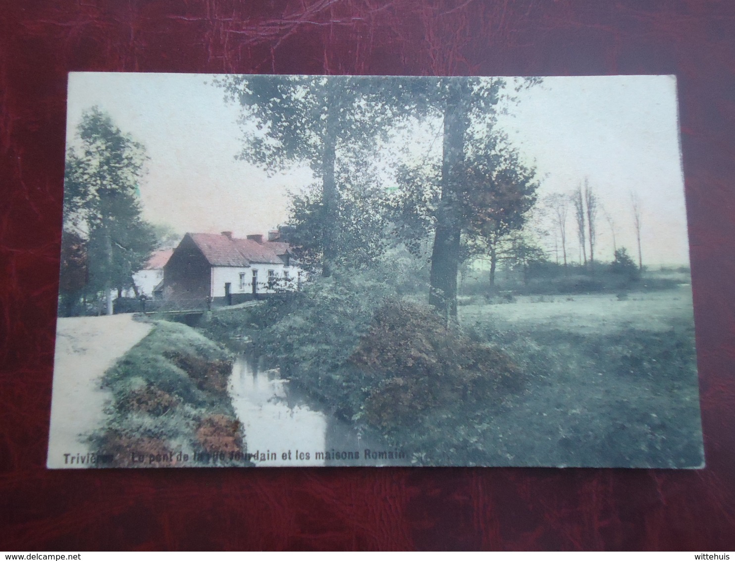 Trivières - La Louviere   Le Pont De La Rue Jourdain Et Les Maisons Romain           ( 2 Scans ) - La Louvière