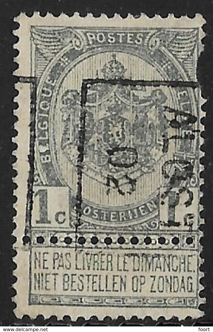 Aalst 1902  Nr. 405B Tanding Rechtsboven - Rolstempels 1900-09
