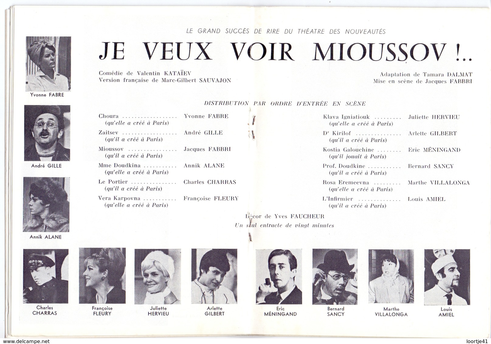 Programma Programme - Galas Karsenty Herbert - Je Veux Voir Mioussov  Saison 1966 - 1967 - Programs