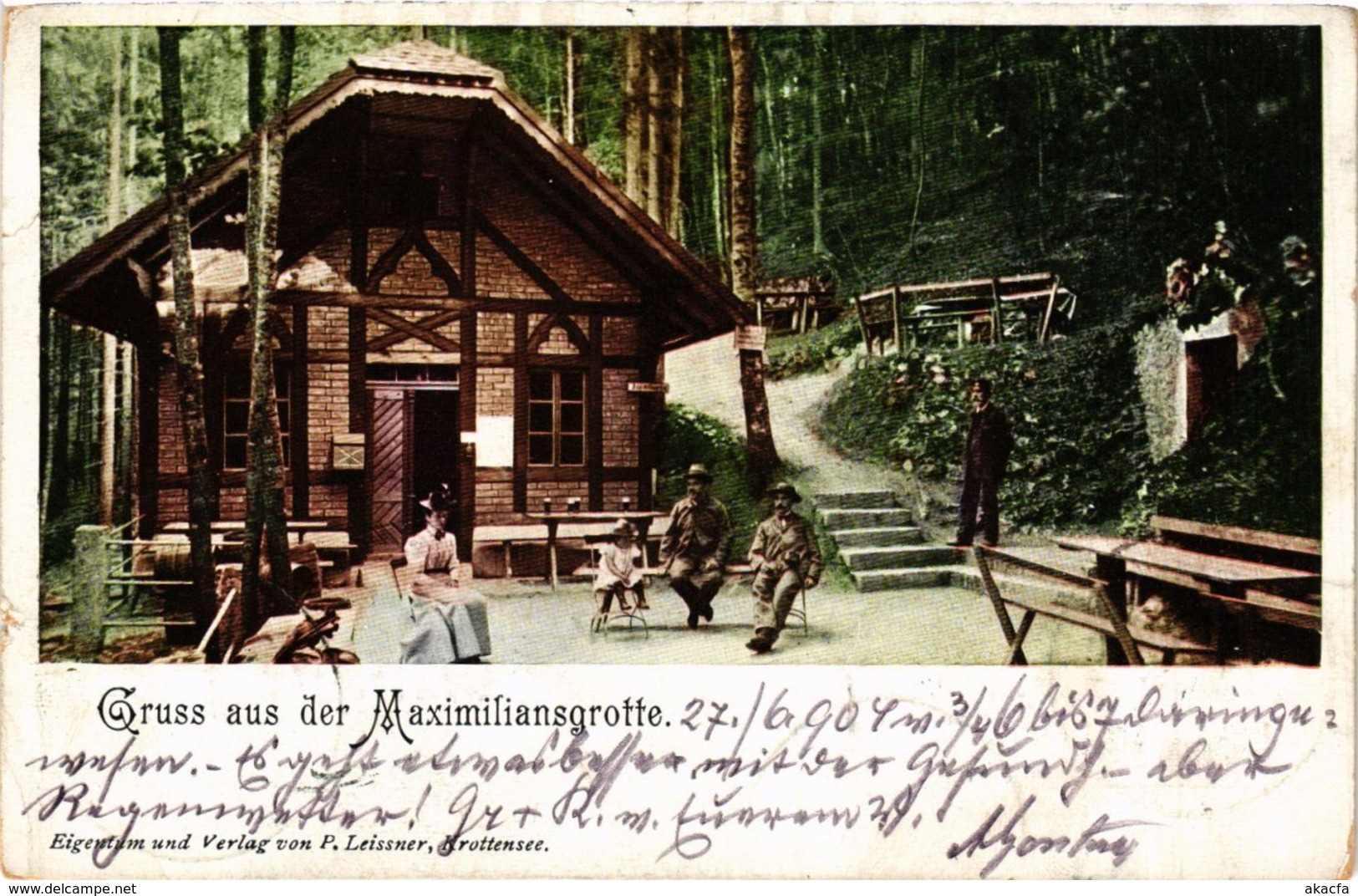 CPA AK Neuhaus A. D. Pegnitz - Maximiliansgrotte - Scene GERMANY (919022) - Pegnitz