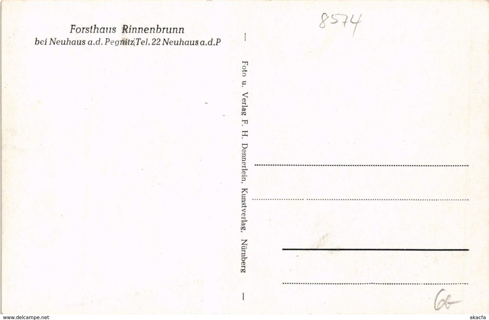 CPA AK Forsthaus Rinnenbrunn Bei Neuhaus A. D. Pegnitz GERMANY (919031) - Pegnitz