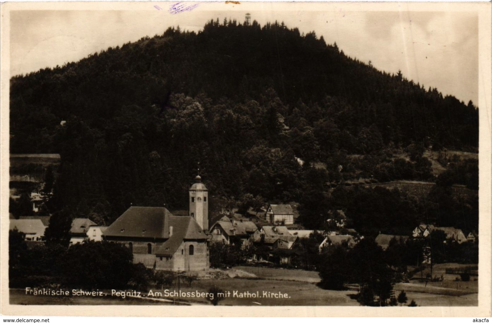 CPA AK Pegnitz - Am Schlossberg Mit Kathol. Kirche GERMANY (919060) - Pegnitz