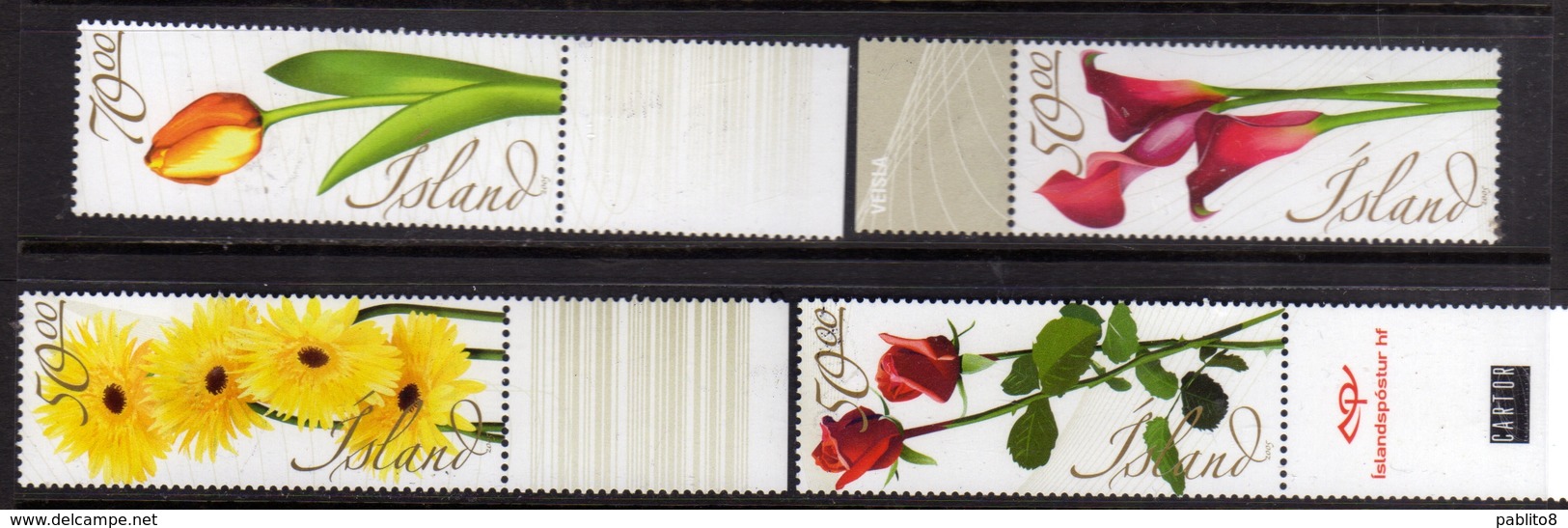 ISLANDA ICELAND ISLANDE ISLAND 2005 FLORA FLOWERS FIOR FELURS COMPLETE SET SERIE COMPLETA MNH - Nuovi