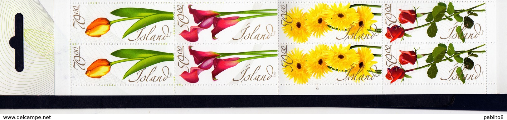 ISLANDA ICELAND ISLANDE ISLAND 2005 FLORA FLOWERS FIOR FELURS BOOKLET LIBRETTO CARNET UNUSED NUOVO MNH - Libretti