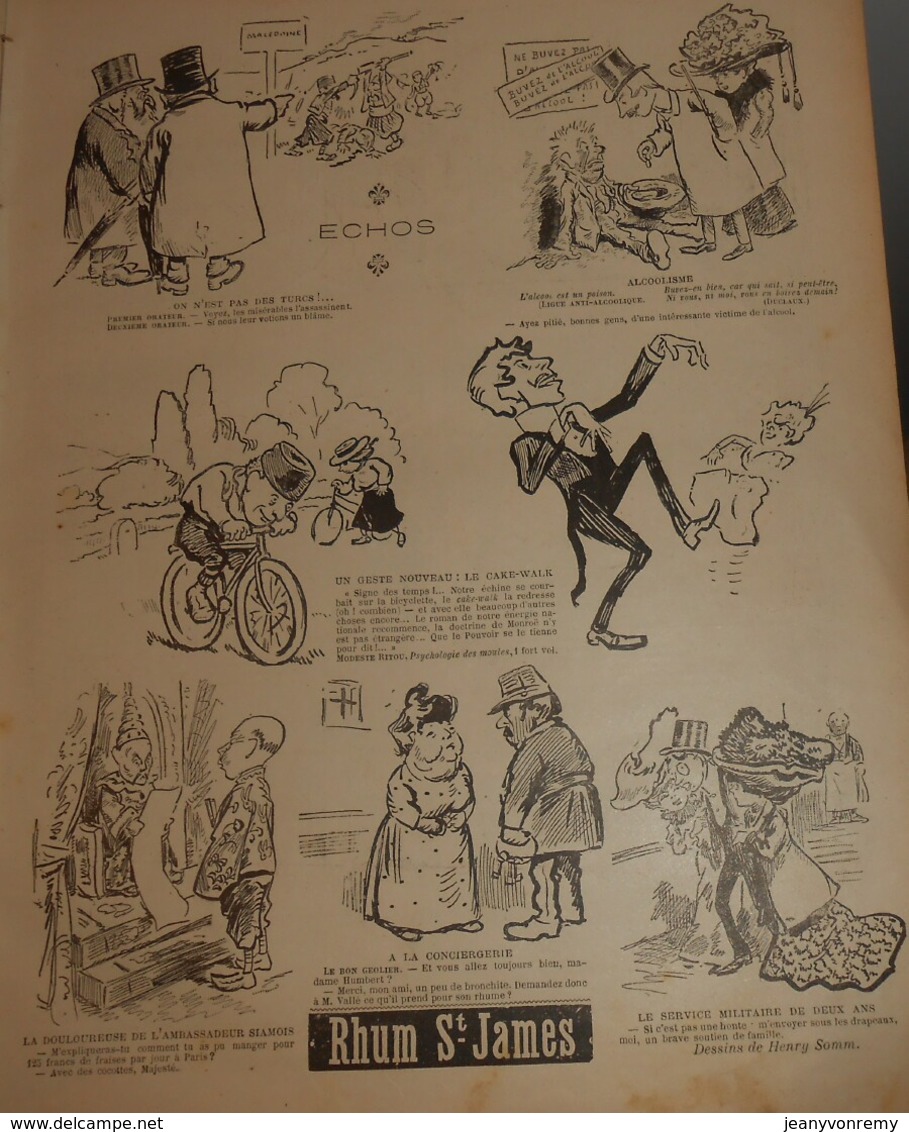 Le Rire. N° 8. 28 Mars 1903. Dessinateurs: C. Léandre, Burret, Charly, Meunier, Barcet, Métivet, Roubille.....