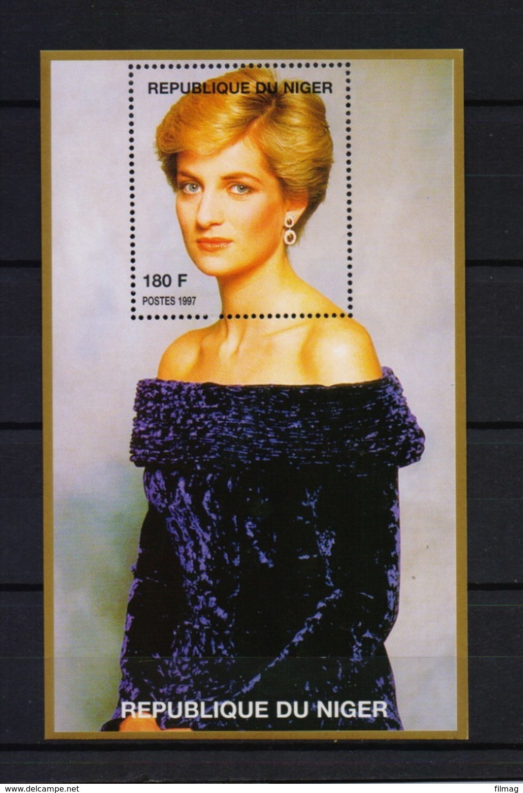 NIGER 1997 LADY DIANA  BLOK TH8 - Familles Royales