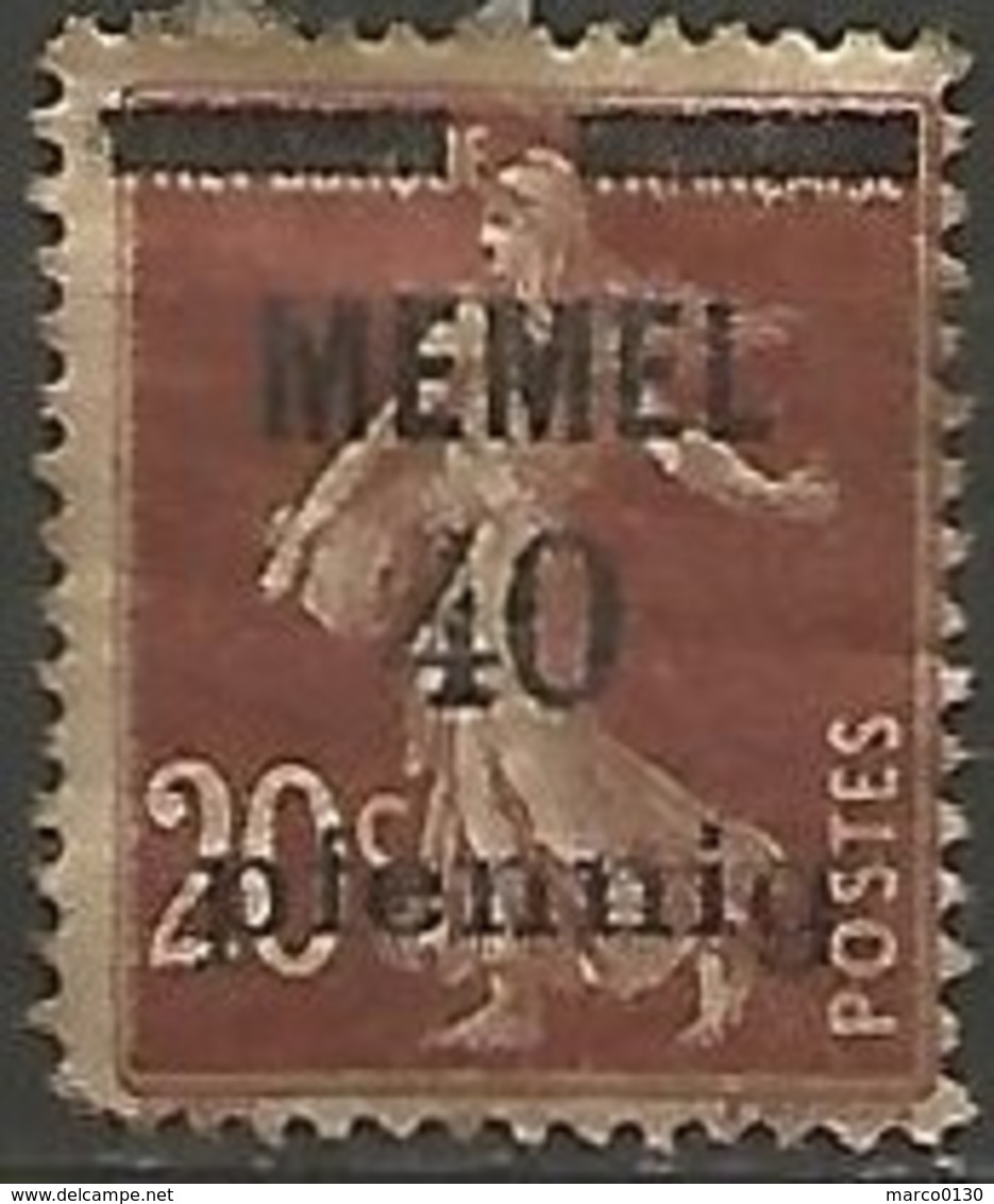 MEMEL N° 22 NEUF Sans Gomme - Unused Stamps