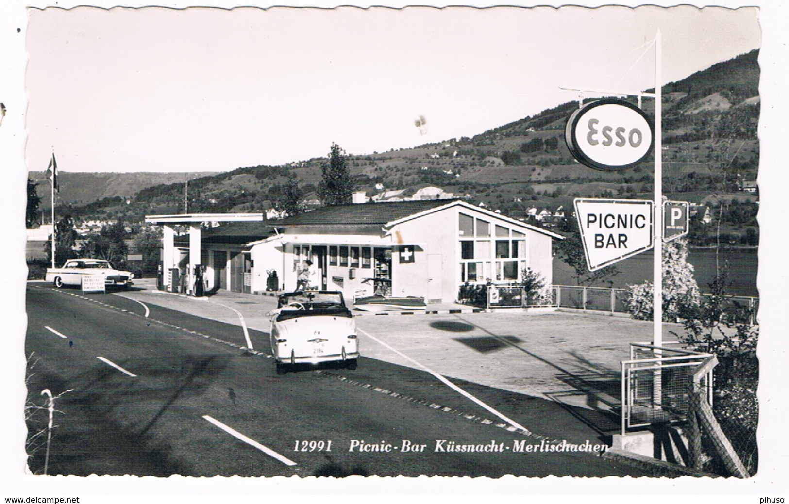 CH-5789   KÜSSNACHT-MERLISCHACHEN : Picnic-Bar ( With Tankstelle, Gas-station, Benzinepomp) - Küssnacht