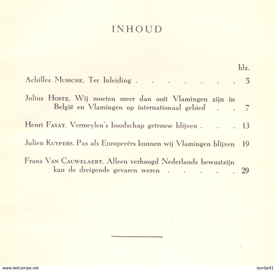 Brochure Tijdschrift - Verslag - Vermeylen Fonds Antwerpen 1953 - Kunnen Wij Als Europeeërs Vlamingen Blijven ? - Histoire