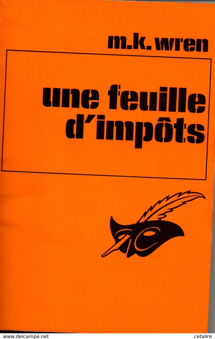 Une Feuille D'impots M.k. Wren +++BE+++ LIVRAISON GRATUITE - Le Masque
