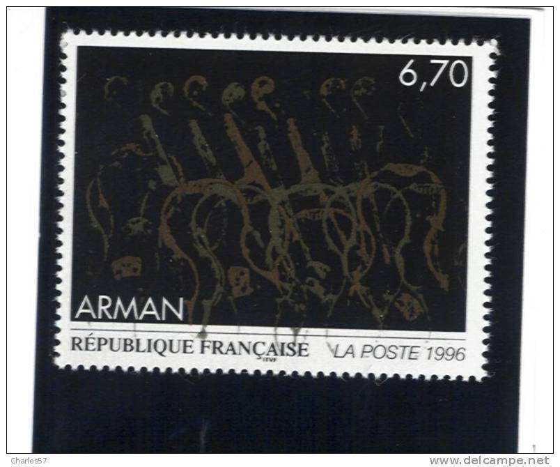 Y & T N°3023  **  ("Oeuvre Originale D'Arman")à La FACIALE ,cote 3,35€ (sous Faciale) - Neufs