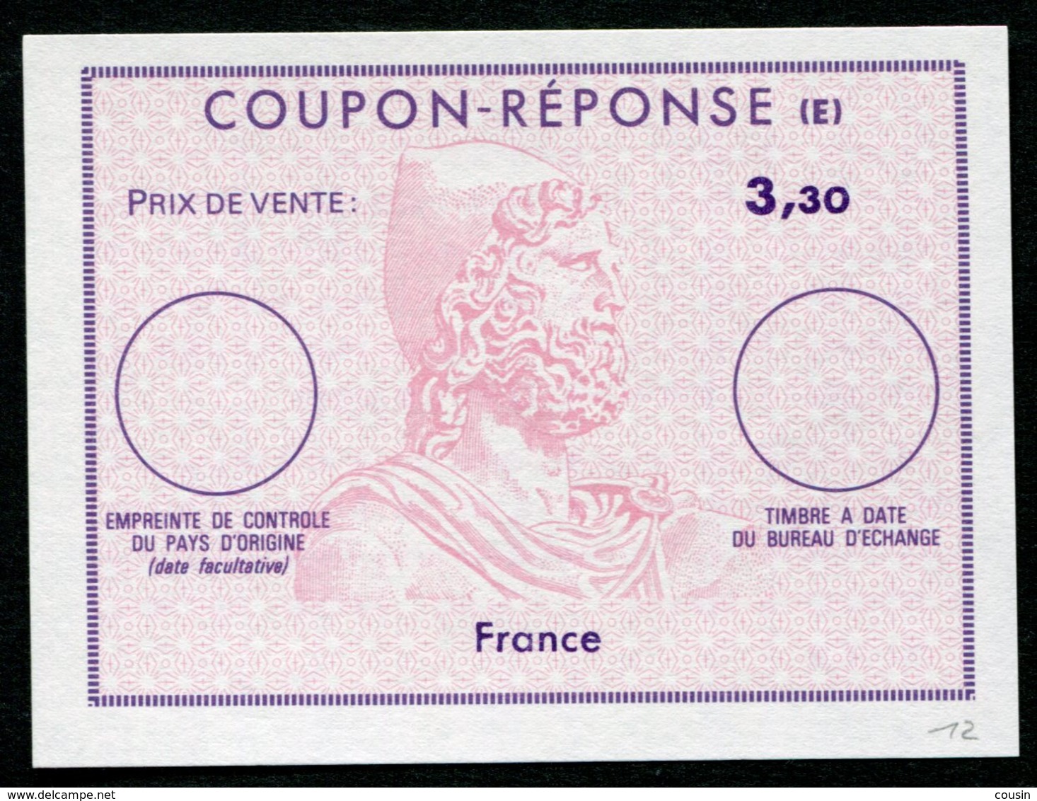 FRANCE  Reply Coupon / Coupon Réponse Régime Français - Coupons-réponse