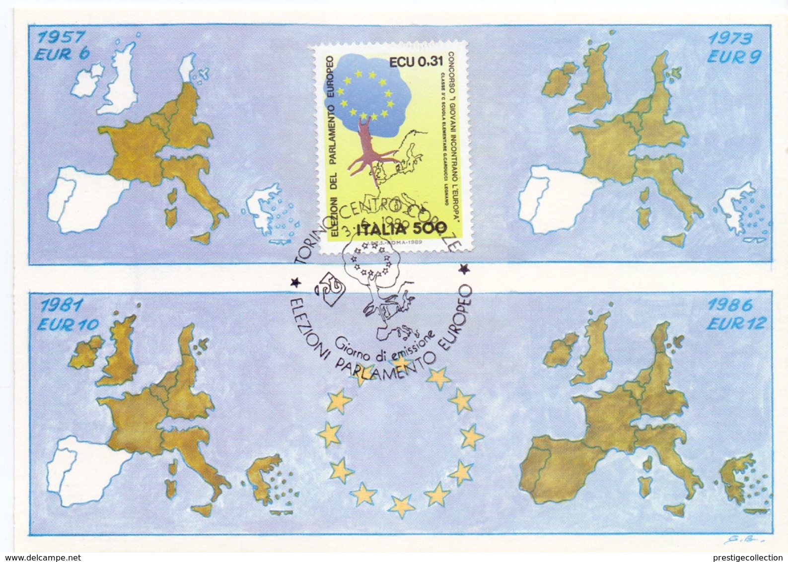 TORINO MANIFESTAZIONE FILATELICA    1989 MAXIMUM POST CARD (GENN200431) - Philatelic Exhibitions