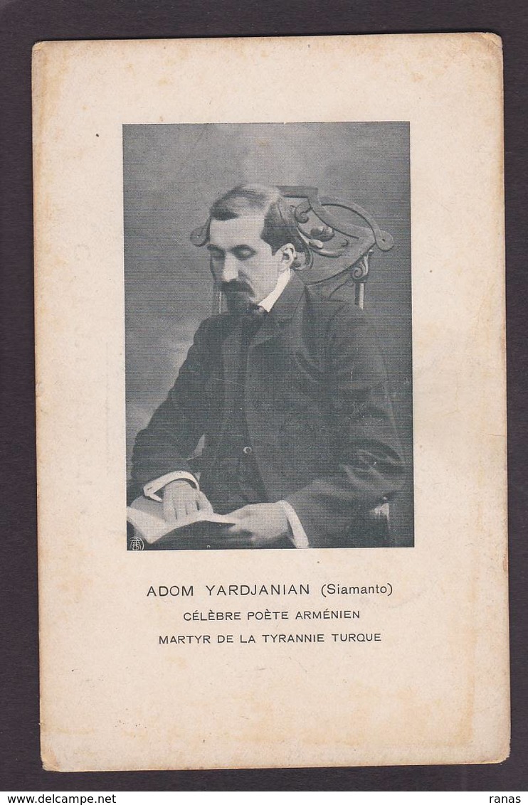 CPA Arménie Arménia  Arménian Non Circulé Poète Adom Yardjanian Génocide Turc Turquie édition Italie - Armenië