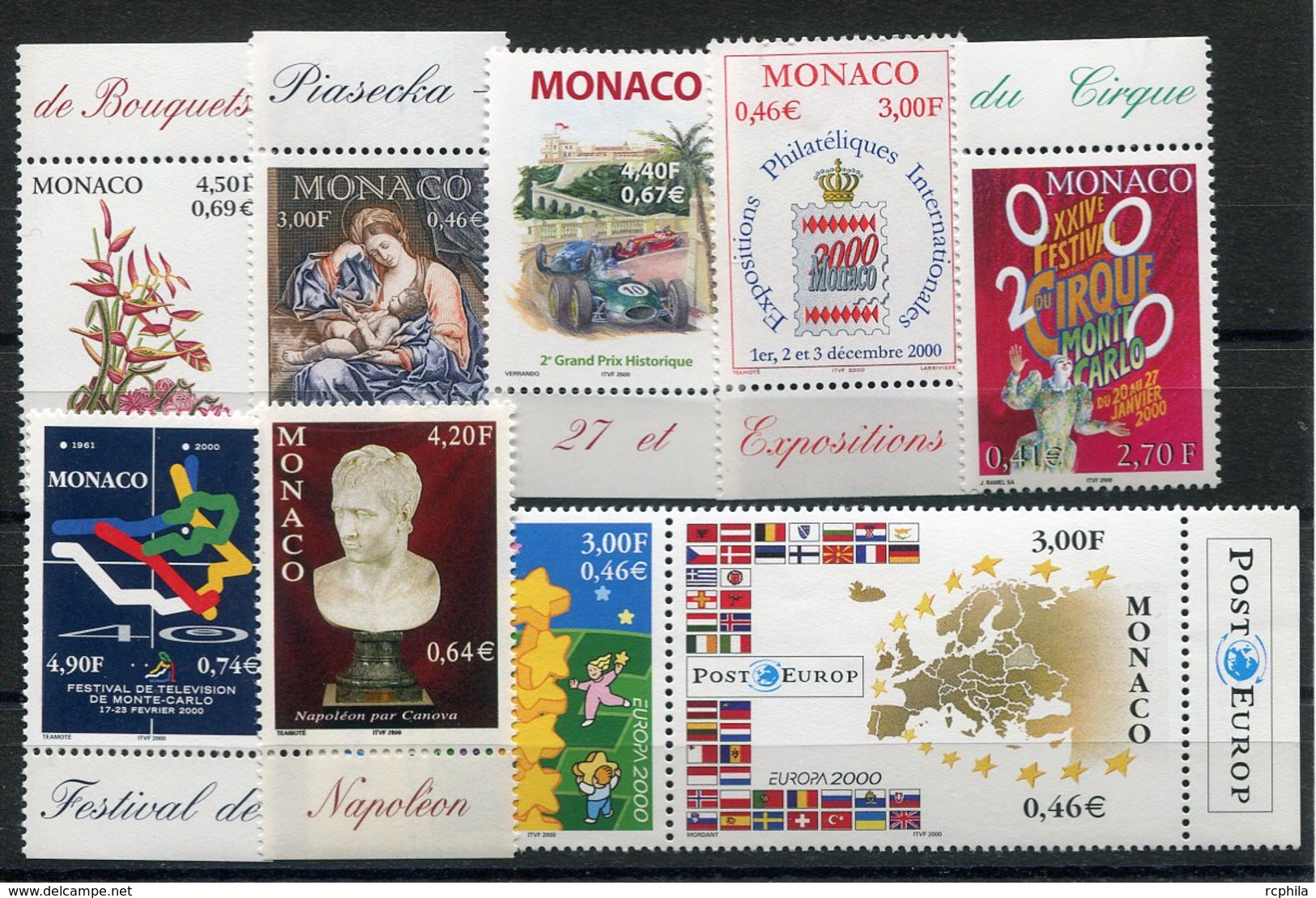 RC 15180 MONACO LOT FACIALE = 4,99€ NEUF ** MNH TB - Neufs