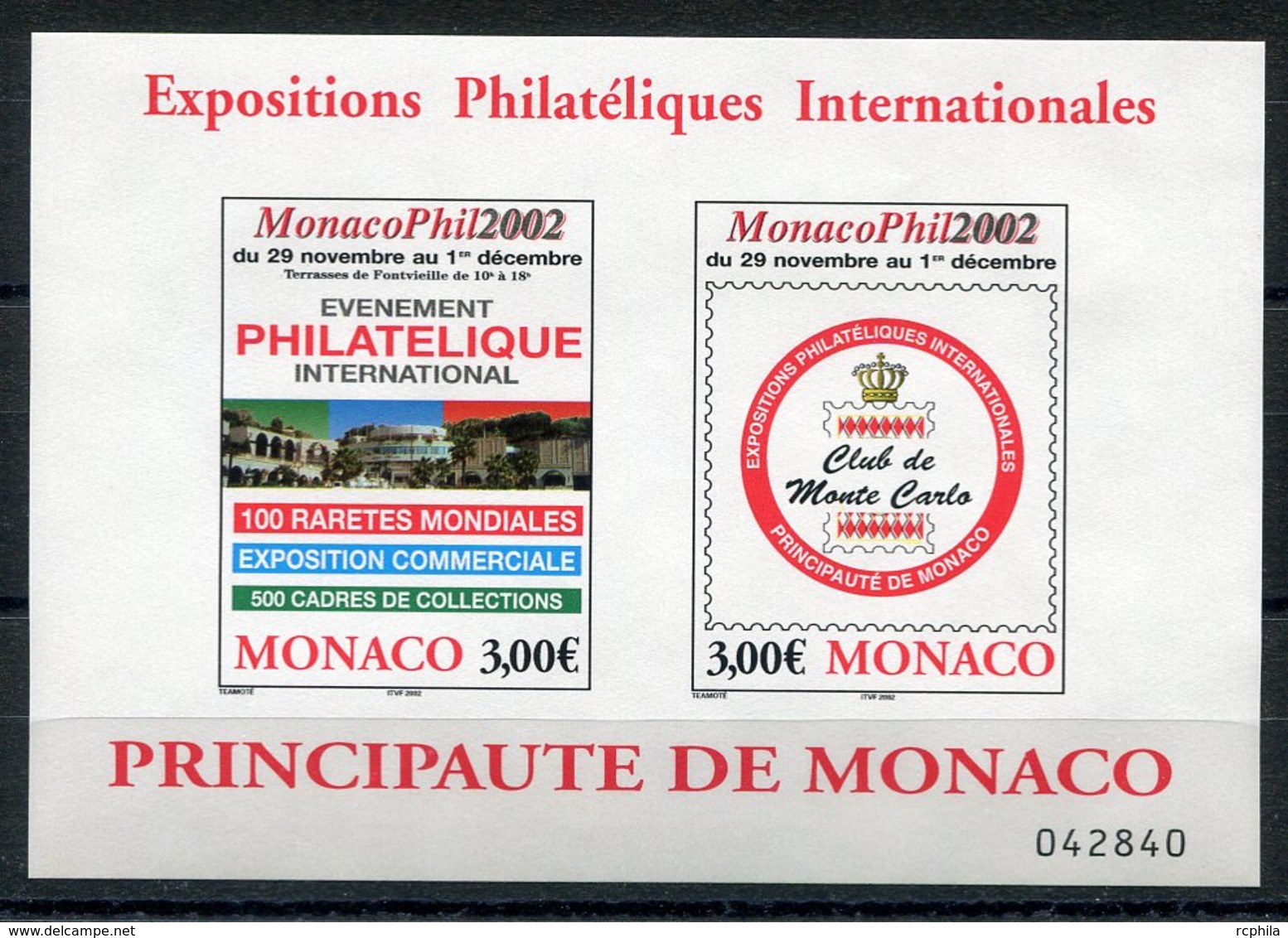 RC 15199 MONACO LOT FACIALE = 6,00€ NEUF ** MNH TB - Unused Stamps