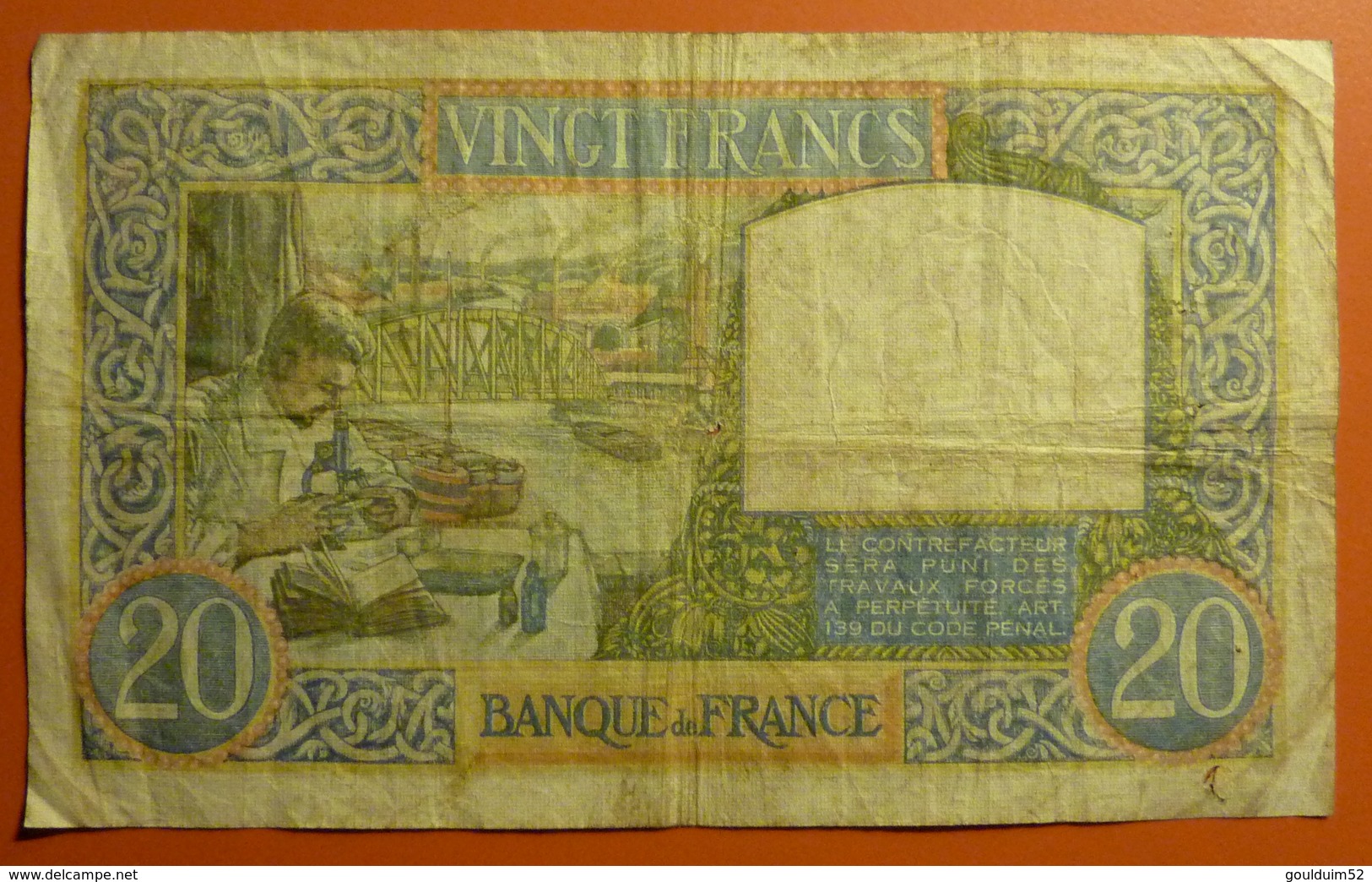 20 Francs Science Et Travail  18.9.1941 - 20 F 1939-1942 ''Science Et Travail''