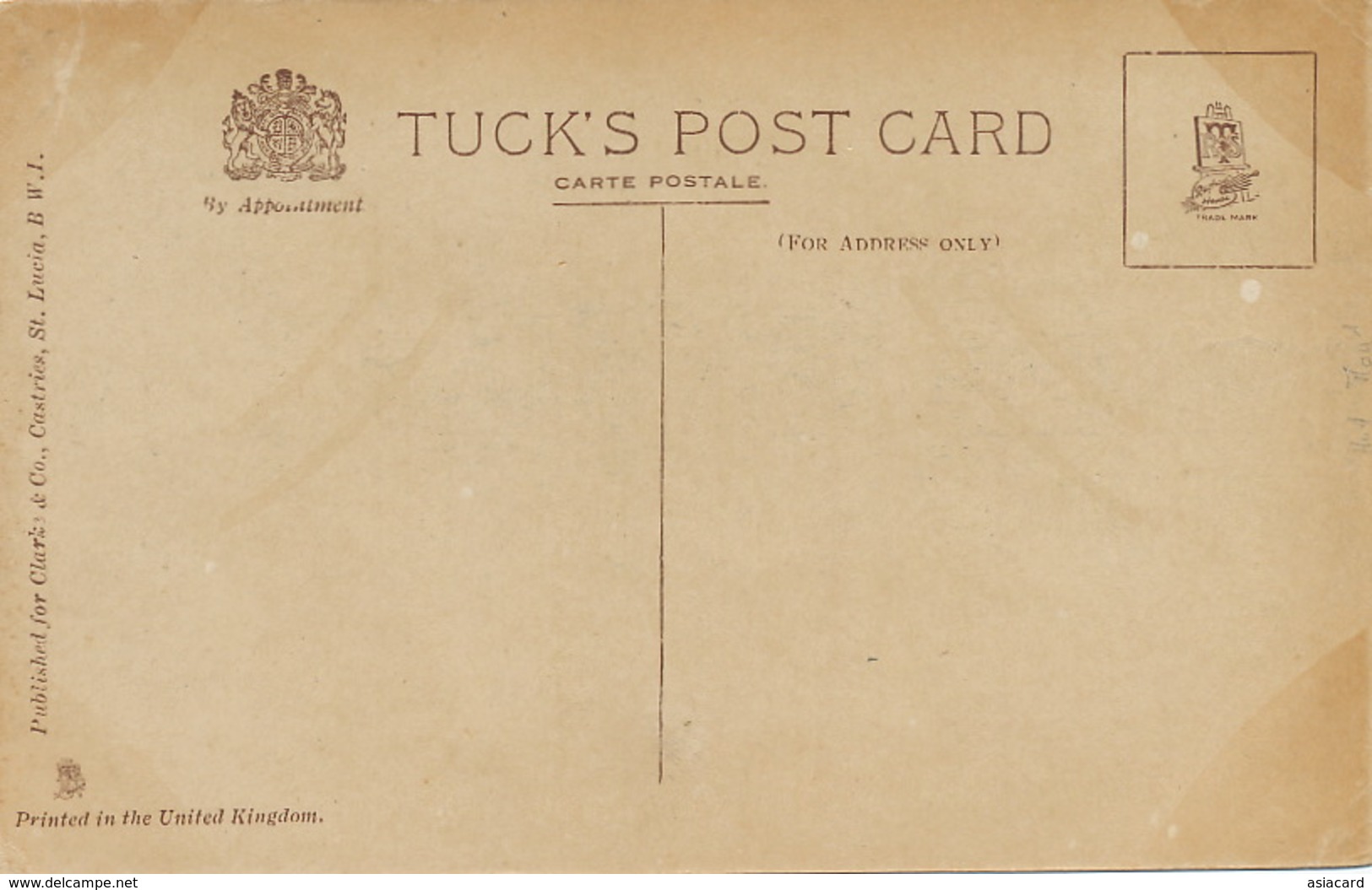 St Lucia W.I. The Pitons . Sainte Lucie  Clarck Castries Tuck Postcard - Santa Lucia