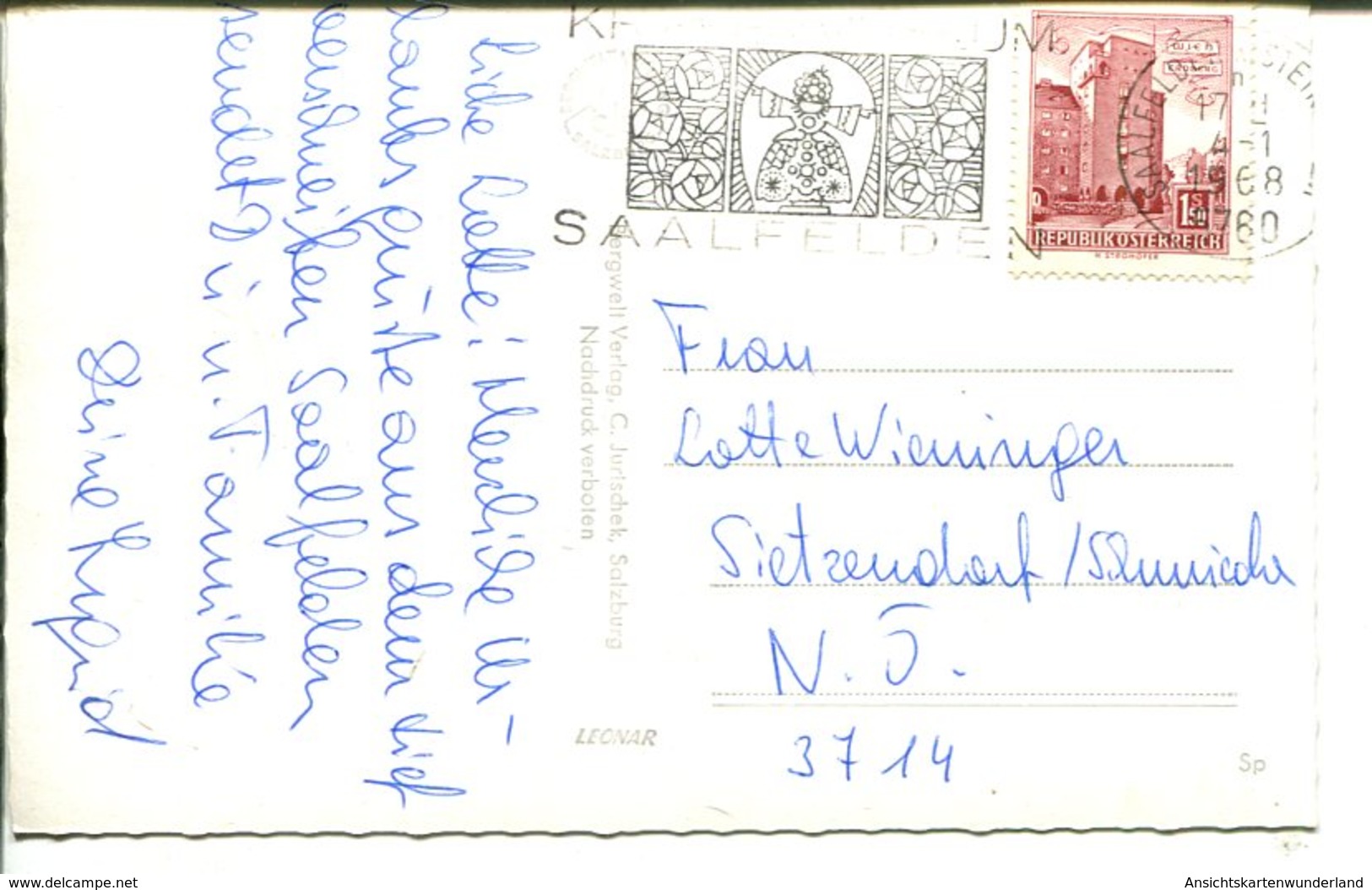 Saalfelden Gesamtansicht  1968  (007964) - Saalfelden