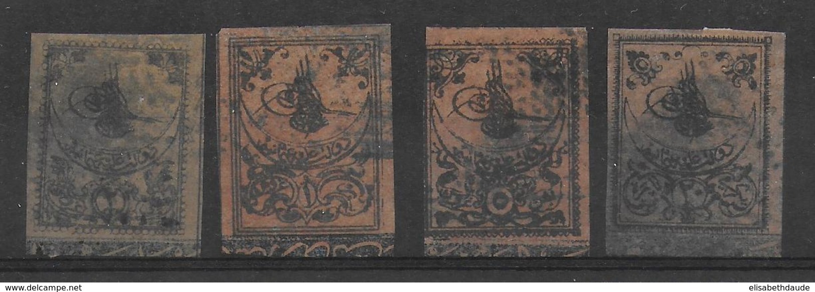 TURQUIE - TAXE YVERT N° 1/4 OBLITERES - SIGNES PASCAL SCHELLER ! - COTE = 770 EUR - Used Stamps