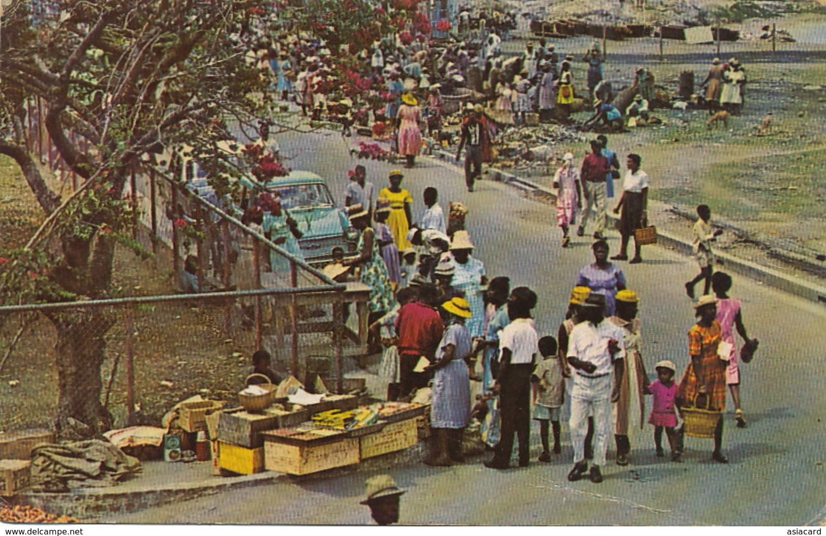 St John's Antigua Market Square  P. Used From Nassau Bahamas - Antigua & Barbuda