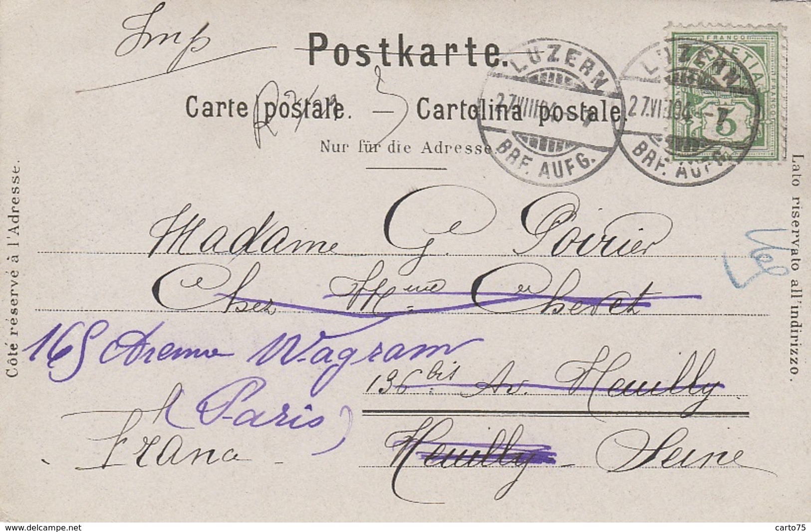 Suisse - Beckenried - Postmarked 1904 - Beckenried