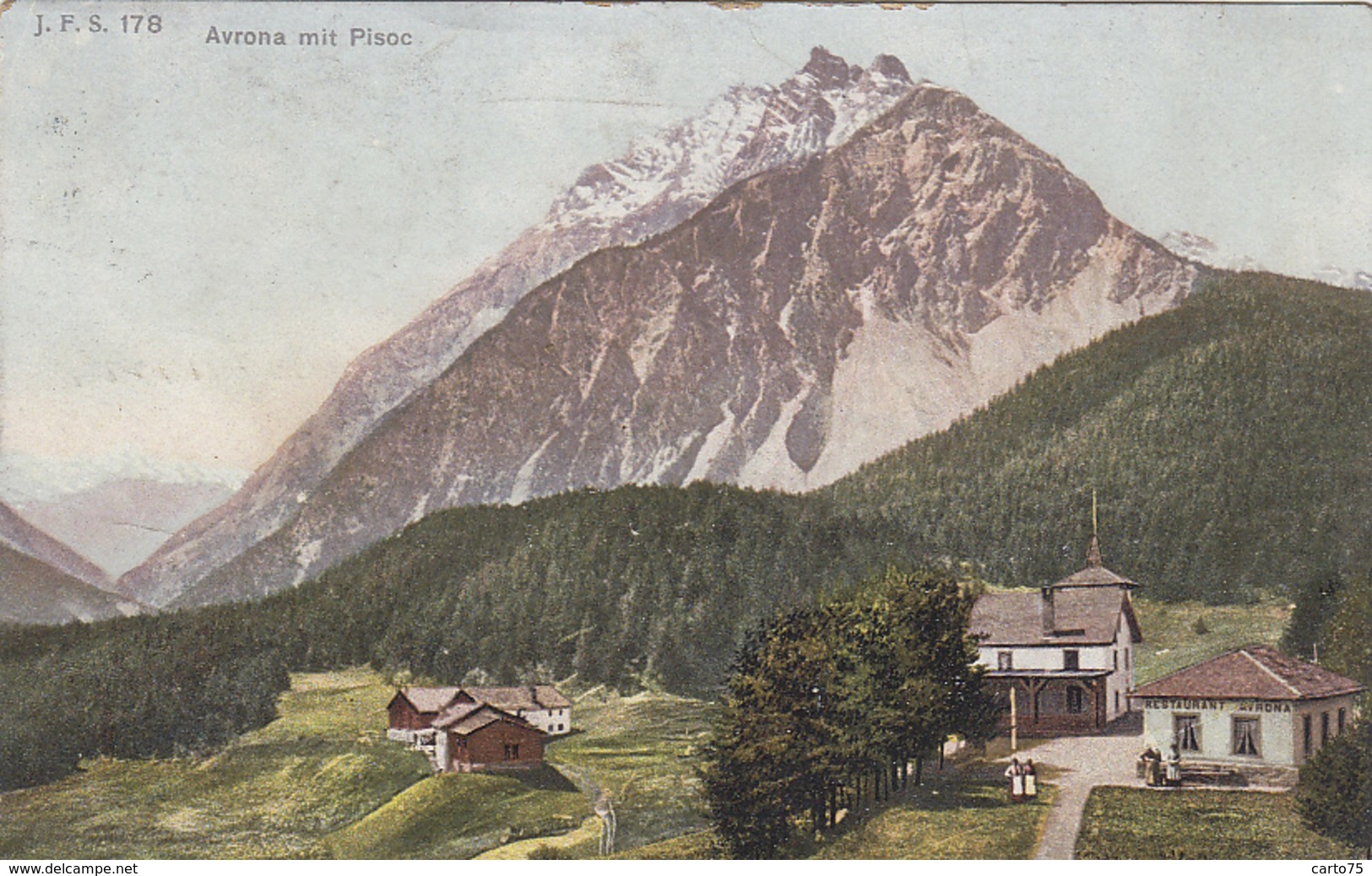 Suisse - Avrona Mit Pisoc - Postmarked 1910 - Tinizong-Rona