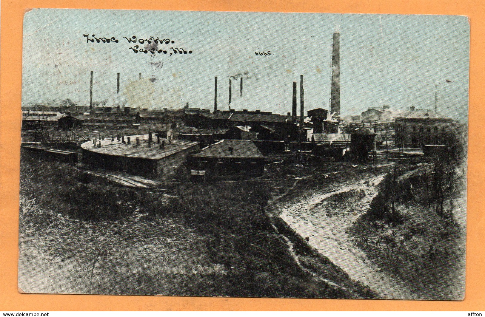 Zinc Work Peoria ILL 1908 Postcard - Peoria