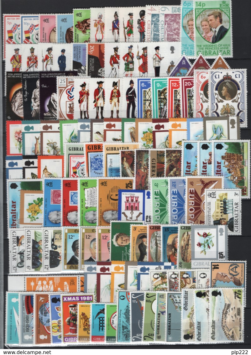 Gibilterra 1973/2012 Accumulazione 225 Val.+25 S/S **/MNH VF/F - Gibilterra