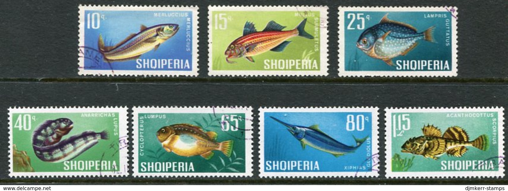 ALBANIA 1967 Fish Used  Michel 1131-37 - Albanie