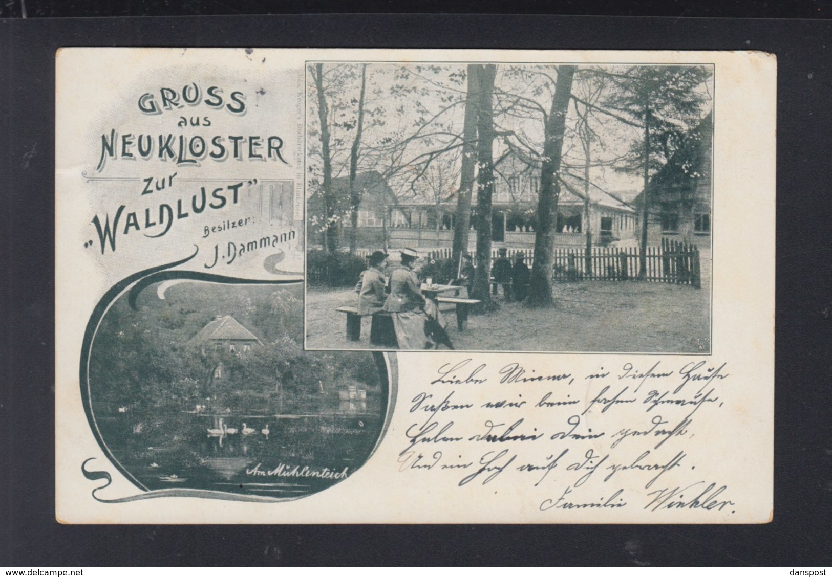 Dt. Reich AK Neukloster Zur Waldlust 1900 - Neukloster