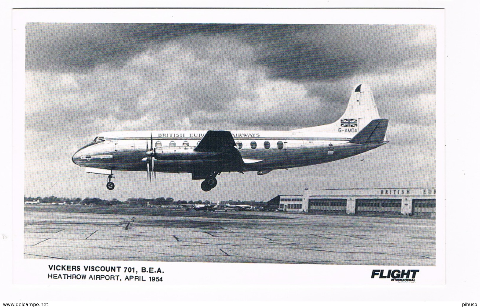 VV-494  Vickers Viscount At HEATHROW AIRPORT - Aérodromes