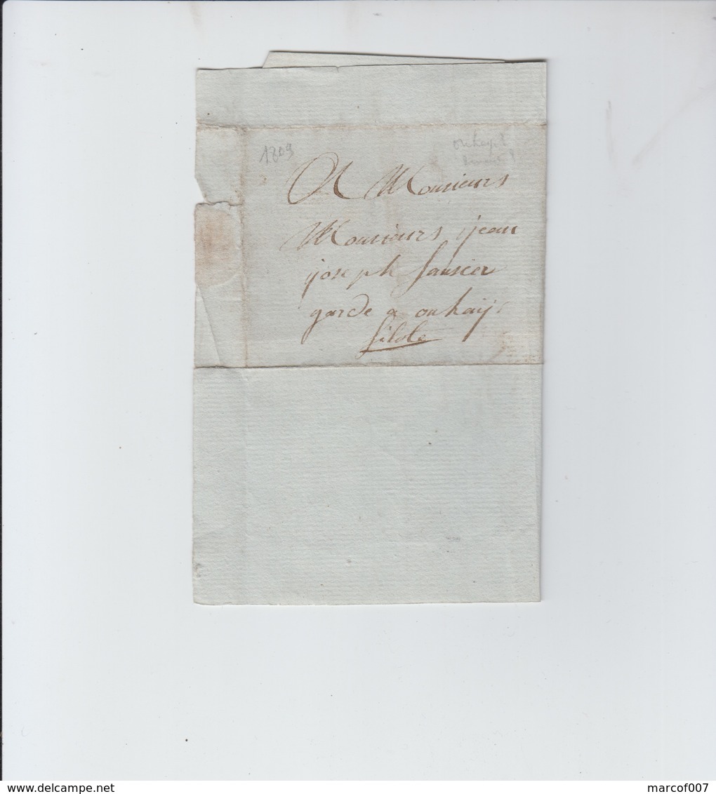 Lettre De Falaen Vers Onhaye  - 1809 - 1794-1814 (Période Française)