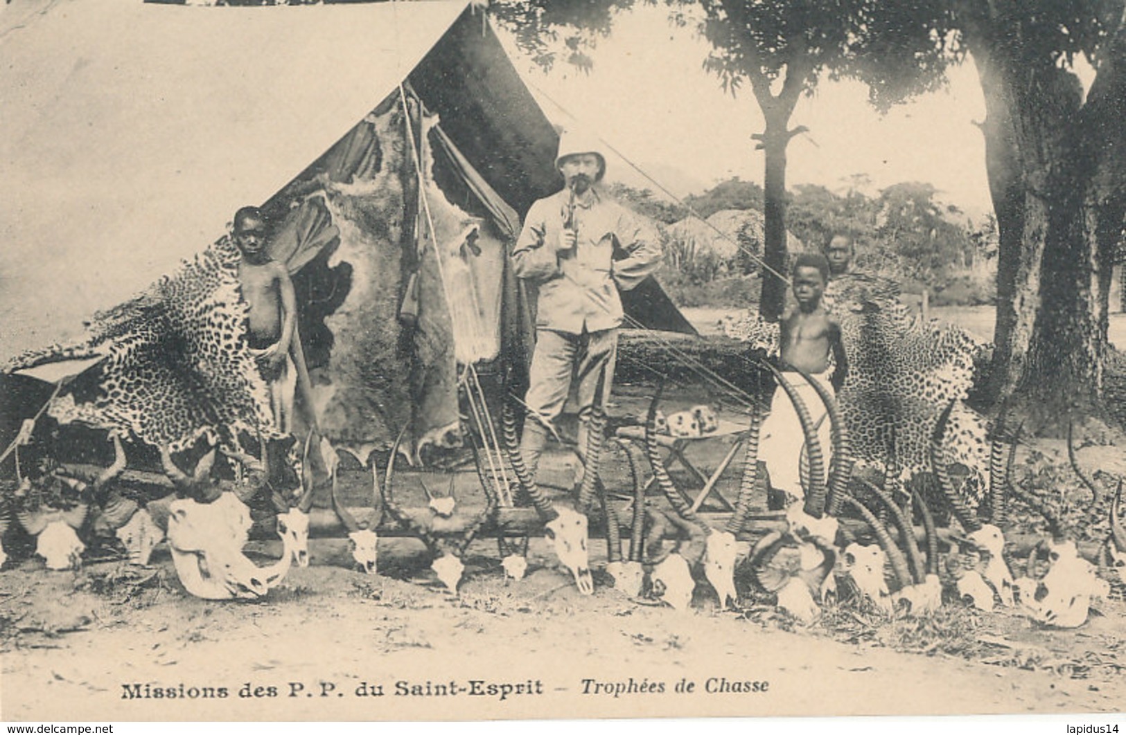 A P 766  -  C P A   AFRIQUE-    MISSIONS DES P. P. SAINT ESPRIT -TROPHEES DE CHASSE - Ohne Zuordnung