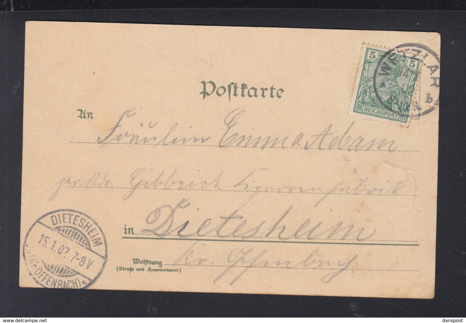 Dt. Reich Litho-AK Wetzlar 1902 - Wetzlar