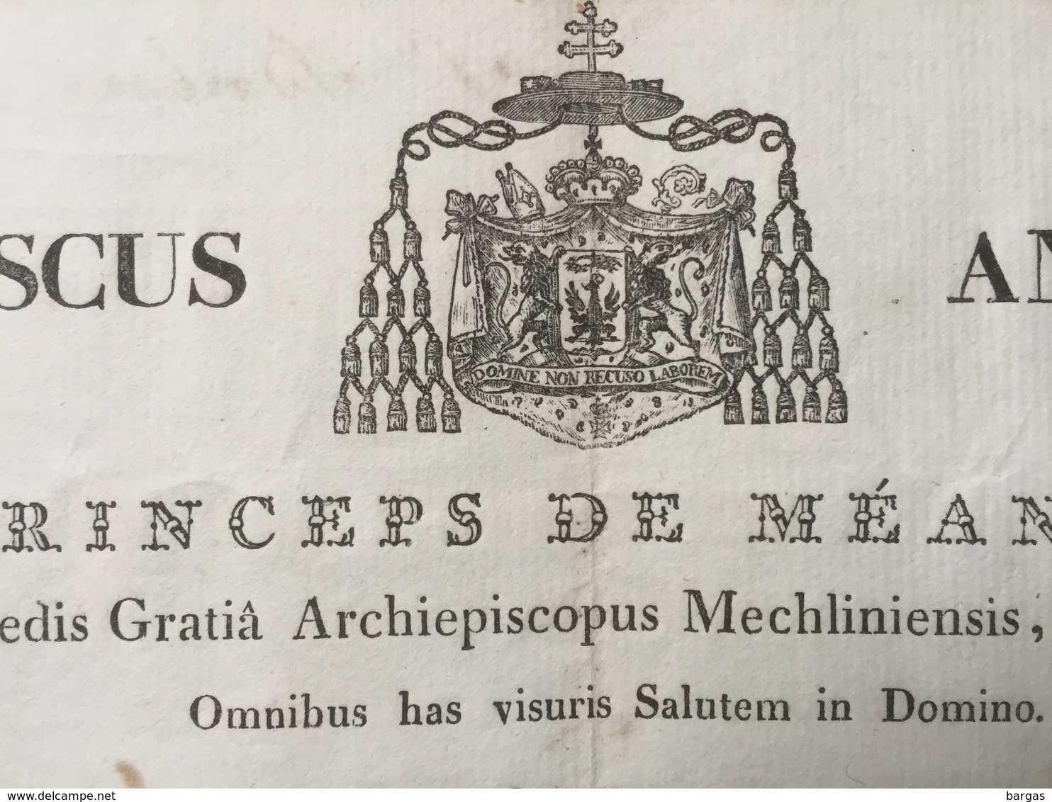 1818 Certificat De Reliquaire Relique - Religion & Esotérisme