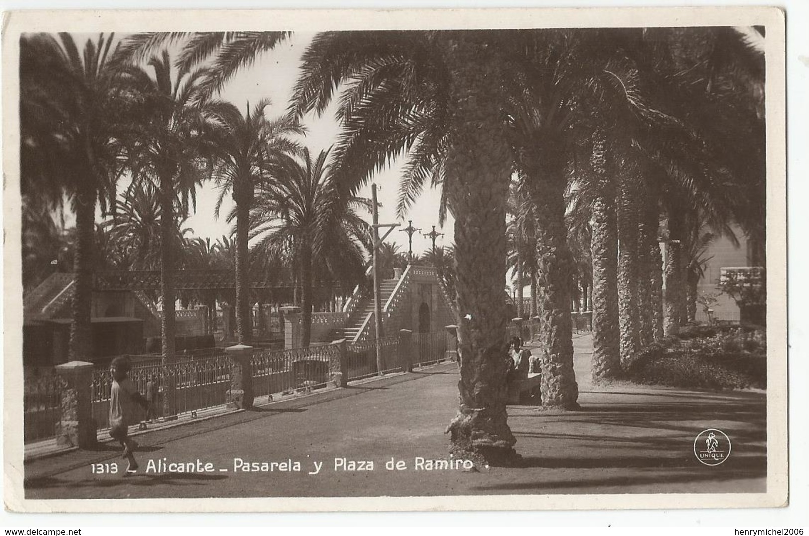 Espagne Espana Alicante Pasarela Y Plaza De Ramiro 1936 Republica Espanola 30 Centimos Timbre - Alicante