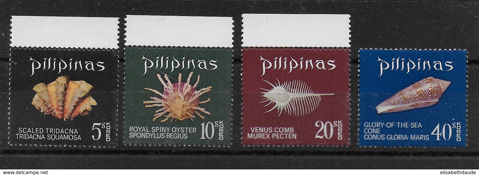 FILIPINAS - YVERT N° 787/790 ** MNH - COQUILLAGES - - Filippijnen