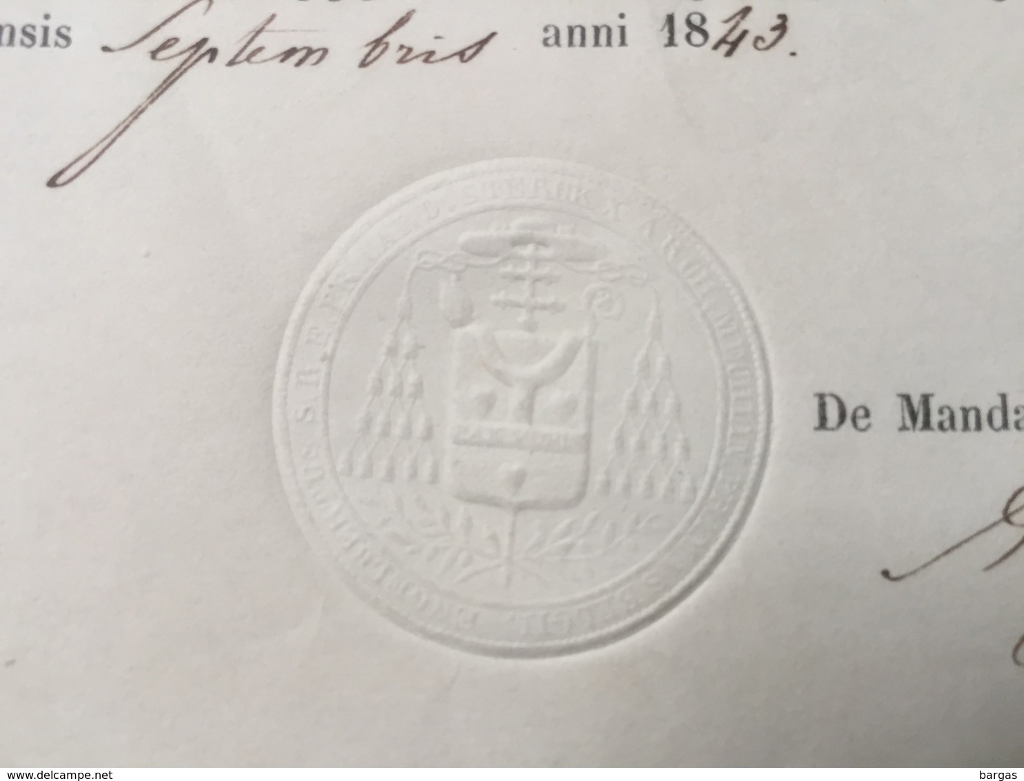 1843 Certificat De Reliquaire Relique - Religion & Esotérisme