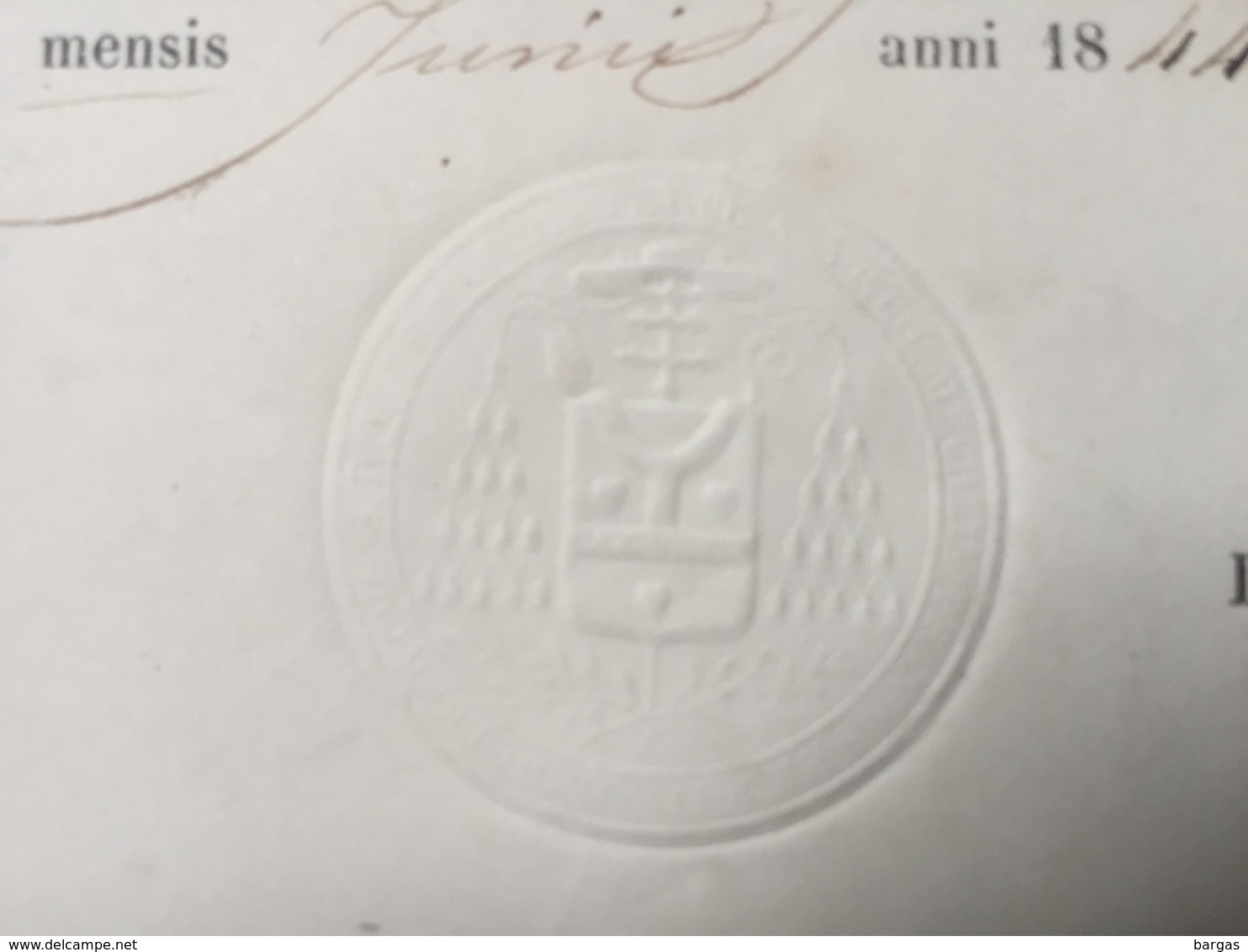 1844 Certificat De Reliquaire Relique - Religion & Esotericism