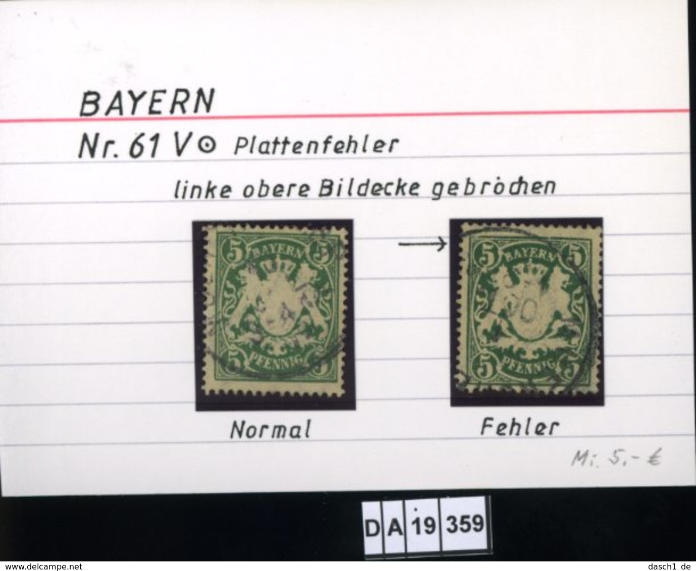 AD Bayern , 61 V , PLF / Abart - Siehe Foto - Otros & Sin Clasificación